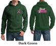 Mens Hoodie Pink Ribbon Beat Cancer Front & Back Print Hoody