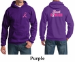 Mens Hoodie Pink Ribbon Beat Cancer Front & Back Print Hoody