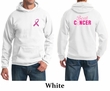 Mens Hoodie Pink Ribbon Beat Cancer Front & Back Print Hoody