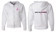 Mens Hoodie Pink Ribbon Best Pillows Ever Front & Back Full Zip Hoody