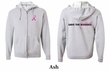 Mens Hoodie Pink Ribbon Best Pillows Ever Front & Back Full Zip Hoody