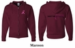 Mens Hoodie Pink Ribbon Best Pillows Ever Front & Back Full Zip Hoody