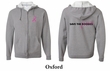 Mens Hoodie Pink Ribbon Best Pillows Ever Front & Back Full Zip Hoody