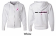 Mens Hoodie Pink Ribbon Best Pillows Ever Front & Back Full Zip Hoody