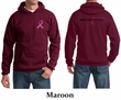 Mens Hoodie Pink Ribbon Best Pillows Ever Front & Back Print Hoody