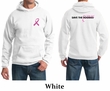 Mens Hoodie Pink Ribbon Best Pillows Ever Front & Back Print Hoody