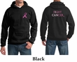 Mens Hoodie Pink Ribbon Fight Cancer Front & Back Print Hoody