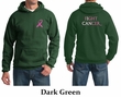 Mens Hoodie Pink Ribbon Fight Cancer Front & Back Print Hoody