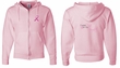 Mens Hoodie Pink Ribbon For My Daughter Front & Back Full Zip Hoody