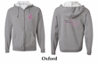 Mens Hoodie Pink Ribbon For My Daughter Front & Back Full Zip Hoody