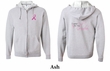 Mens Hoodie Pink Ribbon For My Grandma Front & Back Full Zip Hoody