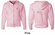 Mens Hoodie Pink Ribbon For My Grandma Front & Back Full Zip Hoody