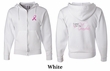 Mens Hoodie Pink Ribbon For My Grandma Front & Back Full Zip Hoody