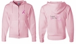 Mens Hoodie Pink Ribbon For My Sister Front & Back Full Zip Hoody