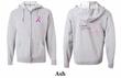 Mens Hoodie Pink Ribbon For My Sister Front & Back Full Zip Hoody