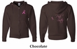 Mens Hoodie Pink Ribbon For My Sister Front & Back Full Zip Hoody