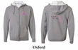 Mens Hoodie Pink Ribbon For My Sister Front & Back Full Zip Hoody