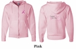 Mens Hoodie Pink Ribbon For My Sister Front & Back Full Zip Hoody