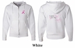 Mens Hoodie Pink Ribbon For My Sister Front & Back Full Zip Hoody