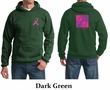 Mens Hoodie Pink Ribbon Love Hope Front & Back Print Hoody