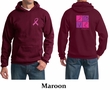 Mens Hoodie Pink Ribbon Love Hope Front & Back Print Hoody