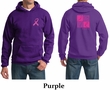 Mens Hoodie Pink Ribbon Love Hope Front & Back Print Hoody