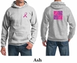 Mens Hoodie Pink Ribbon Peace Love Hope Front & Back Print Hoody