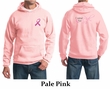 Mens Hoodie Pink Ribbon Pink For Me Front & Back Print Hoody