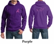 Mens Hoodie Pink Ribbon Pink For Me Front & Back Print Hoody