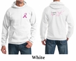 Mens Hoodie Pink Ribbon Pink For Me Front & Back Print Hoody