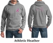 Mens Hoodie Pink Ribbon Pink For My Aunt Front & Back Print Hoody