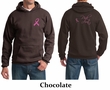 Mens Hoodie Pink Ribbon Pink For My Aunt Front & Back Print Hoody