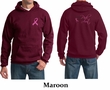 Mens Hoodie Pink Ribbon Pink For My Aunt Front & Back Print Hoody