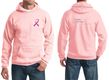 Mens Hoodie Pink Ribbon Pink For My Cousin Front & Back Print Hoody
