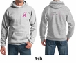 Mens Hoodie Pink Ribbon Pink For My Cousin Front & Back Print Hoody