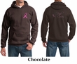 Mens Hoodie Pink Ribbon Pink For My Cousin Front & Back Print Hoody