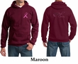Mens Hoodie Pink Ribbon Pink For My Cousin Front & Back Print Hoody