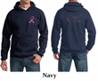 Mens Hoodie Pink Ribbon Pink For My Cousin Front & Back Print Hoody