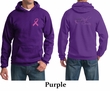 Mens Hoodie Pink Ribbon Pink For My Cousin Front & Back Print Hoody