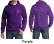 Mens Hoodie Pink Ribbon Pink For My Friend Front & Back Print Hoody