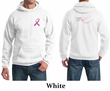 Mens Hoodie Pink Ribbon Pink For My Friend Front & Back Print Hoody