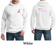 Mens Hoodie Pink Ribbon Pink For My Grandma Front & Back Print Hoody