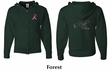 Mens Hoodie Pink Ribbon Pink For My Mom Front & Back Full Zip Hoody