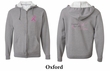 Mens Hoodie Pink Ribbon Pink For My Mom Front & Back Full Zip Hoody
