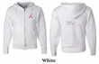 Mens Hoodie Pink Ribbon Pink For My Mom Front & Back Full Zip Hoody