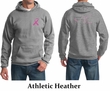 Mens Hoodie Pink Ribbon Pink For My Mom Front & Back Print Hoody