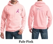 Mens Hoodie Pink Ribbon Pink For My Mom Front & Back Print Hoody