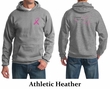 Mens Hoodie Pink Ribbon Pink For My Sister Front & Back Print Hoody