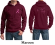 Mens Hoodie Pink Ribbon Pink For My Sister Front & Back Print Hoody