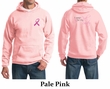 Mens Hoodie Pink Ribbon Pink For My Sister Front & Back Print Hoody